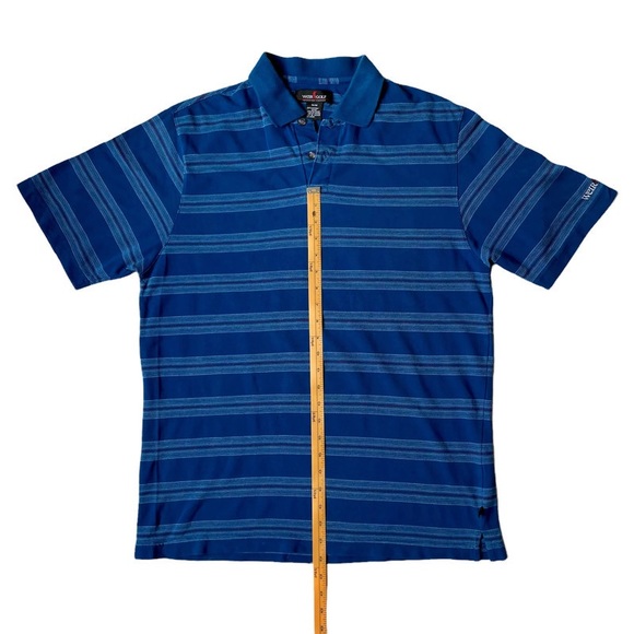 Men’s Weir Golf Collection Golf Polo Shirt Blue Stripes - Size Medium - Picture 4 of 5
